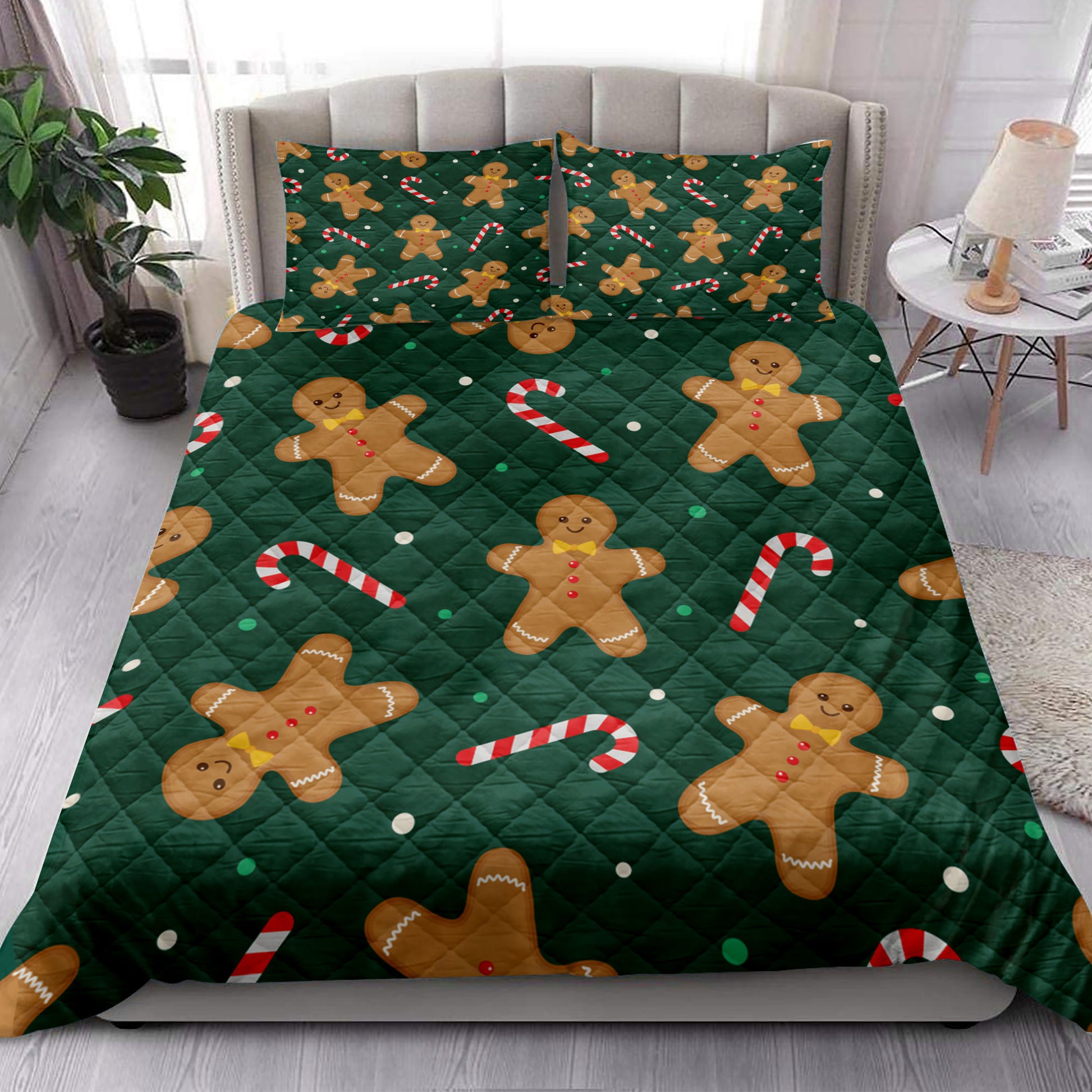 Ohaprints-Quilt-Bed-Set-Pillowcase-Christmas-Gingerbread-And-Candy-Unique-Christmas-Gifts-Blanket-Bedspread-Bedding-4193-King (90'' x 100'')