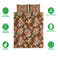 Ohaprints-Quilt-Bed-Set-Pillowcase-Christmas-Gingerbread-House-Cookies-Brown-Winter-Holiday-Blanket-Bedspread-Bedding-4199-Double (70'' x 80'')