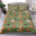 Ohaprints-Quilt-Bed-Set-Pillowcase-Gingerbread-Cinnamon-Christmas-Pattern-Green-Pattern-Christmas-Gifts-Blanket-Bedspread-Bedding-4201-King (90'' x 100'')