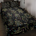 Ohaprints-Quilt-Bed-Set-Pillowcase-Christmas-Neon-Light-Winter-Holiday-Unique-Christmas-Gifts-Blanket-Bedspread-Bedding-4204-Throw (55'' x 60'')