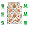 Ohaprints-Quilt-Bed-Set-Pillowcase-Autumn-Fall-Pumpkins-Sunflower-Fallen-Leaves-Basket-Thanksgiving-Harvest-Blanket-Bedspread-Bedding-3294-Double (70'' x 80'')