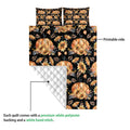 Ohaprints-Quilt-Bed-Set-Pillowcase-Autumn-Of-Pumpkins-Sunflower-Berries-Fallen-Leaves-Thanksgiving-Harves-Blanket-Bedspread-Bedding-3296-Queen (80'' x 90'')