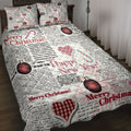 Ohaprints-Quilt-Bed-Set-Pillowcase-Merry-Christmas-Happy-New-Year-Newspaper-Pattern-Christmas-Gift-Blanket-Bedspread-Bedding-4210-Throw (55'' x 60'')