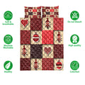 Ohaprints-Quilt-Bed-Set-Pillowcase-Merry-Christmas-Patchwork-Christmas-Tree-Red-Pattern-Christmas-Gifts-Blanket-Bedspread-Bedding-4214-Double (70'' x 80'')