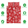 Ohaprints-Quilt-Bed-Set-Pillowcase-Christmas-With-Snowflake-Mistletoe-Bell-Red-Pattern-Christmas-Gifts-Blanket-Bedspread-Bedding-4219-Double (70'' x 80'')