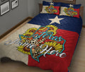 Ohaprints-Quilt-Bed-Set-Pillowcase-Texas-Sunflower-Flag-Wild-West-Western-Texas-Custom-Personalized-Name-Blanket-Bedspread-Bedding-1530-King (90'' x 100'')