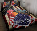 Ohaprints-Quilt-Bed-Set-Pillowcase-Chicken-Rooster-Flag-American-Patriotic-4Th-Of-July-Custom-Personalized-Name-Blanket-Bedspread-Bedding-950-Throw (55'' x 60'')