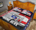 Ohaprints-Quilt-Bed-Set-Pillowcase-Texas-Truckers-American-Flag-Wild-West-Western-Texas-Custom-Personalized-Name-Blanket-Bedspread-Bedding-2710-Queen (80'' x 90'')