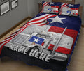 Ohaprints-Quilt-Bed-Set-Pillowcase-Texas-Truckers-American-Flag-Wild-West-Western-Texas-Custom-Personalized-Name-Blanket-Bedspread-Bedding-2710-King (90'' x 100'')