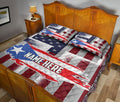 Ohaprints-Quilt-Bed-Set-Pillowcase-Puerto-Rico-Flag-Puerto-Rican-Jesus-Cross-American-Custom-Personalized-Name-Blanket-Bedspread-Bedding-359-Queen (80'' x 90'')