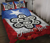 Ohaprints-Quilt-Bed-Set-Pillowcase-Sol-Taino-Puerto-Rico-Flag-Puerto-Rican-Flower-Custom-Personalized-Name-Blanket-Bedspread-Bedding-2711-Throw (55&#39;&#39; x 60&#39;&#39;)