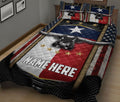 Ohaprints-Quilt-Bed-Set-Pillowcase-Texas-Flag-Longhorn-American-Wild-West-Western-Texas-Custom-Personalized-Name-Blanket-Bedspread-Bedding-2118-King (90'' x 100'')