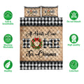 Ohaprints-Quilt-Bed-Set-Pillowcase-All-Hearts-Come-Home-For-Christmas-Wreath-Snowflake-Buffalo-Plaid-Blanket-Bedspread-Bedding-3799-Double (70'' x 80'')