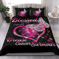 Ohaprints-Quilt-Bed-Set-Pillowcase-Blessed-To-Be-Called-Breast-Cancer-Survivor-Blanket-Bedspread-Bedding-3836-King (90'' x 100'')