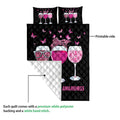 Ohaprints-Quilt-Bed-Set-Pillowcase-Breast-Cancer-Awareness-Ribbon-Goblets-Blanket-Bedspread-Bedding-3839-Queen (80'' x 90'')