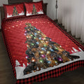 Ohaprints-Quilt-Bed-Set-Pillowcase-Dachshund-Christmas-Noel-Xmas-Tree-Dog-Lover-Blanket-Bedspread-Bedding-3820-Throw (55'' x 60'')