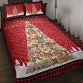 Ohaprints-Quilt-Bed-Set-Pillowcase-Golden-Retriever-Christmas-Noel-Xmas-Tree-Dog-Lover-Blanket-Bedspread-Bedding-3821-Throw (55'' x 60'')