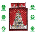 Ohaprints-Quilt-Bed-Set-Pillowcase-Shih-Tzu-Christmas-Noel-Xmas-Tree-Dog-Lover-Blanket-Bedspread-Bedding-3823-Double (70'' x 80'')