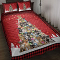 Ohaprints-Quilt-Bed-Set-Pillowcase-Chihuahua-Christmas-Noel-Xmas-Tree-Dog-Lover-Blanket-Bedspread-Bedding-3824-Throw (55'' x 60'')