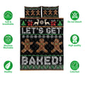 Ohaprints-Quilt-Bed-Set-Pillowcase-Let'S-Baked-Christmas-Gingerbread-Man-Blanket-Bedspread-Bedding-3830-Double (70'' x 80'')