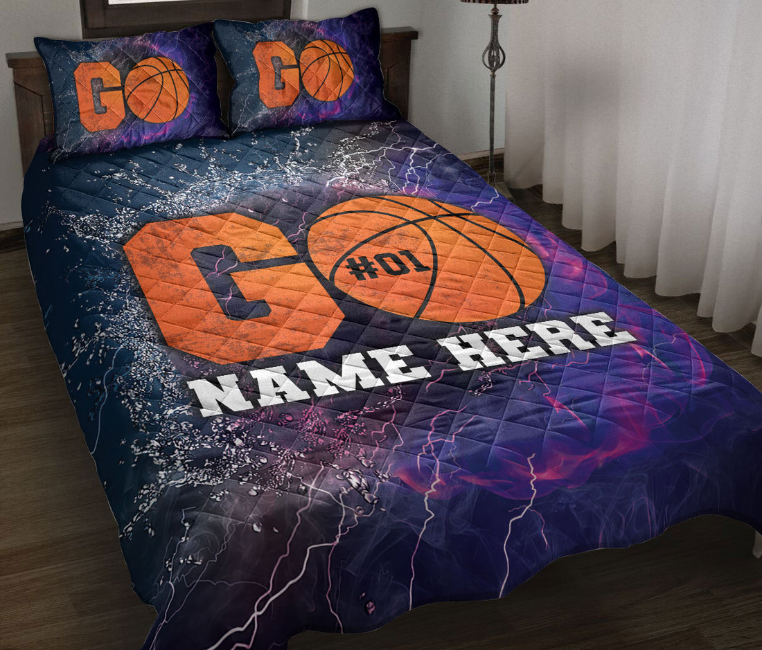 Ohaprints-Quilt-Bed-Set-Pillowcase-Go-Basketball-Player-Custom-Personalized-Name-Number-Blanket-Bedspread-Bedding-3401-Throw (55'' x 60'')