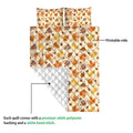 Ohaprints-Quilt-Bed-Set-Pillowcase-Happy-Thanksgiving-Acorn-Peach-Beige-Blanket-Bedspread-Bedding-3850-Queen (80'' x 90'')