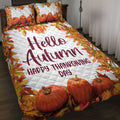 Ohaprints-Quilt-Bed-Set-Pillowcase-Happy-Thanksgiving-Day-Pumpkin-Hello-Autumn-Blanket-Bedspread-Bedding-3856-Throw (55'' x 60'')