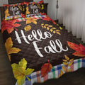 Ohaprints-Quilt-Bed-Set-Pillowcase-Happy-Thanksgiving-Hello-Fall-Autumn-Leaves-Blanket-Bedspread-Bedding-3860-Throw (55'' x 60'')