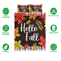 Ohaprints-Quilt-Bed-Set-Pillowcase-Happy-Thanksgiving-Hello-Fall-Autumn-Leaves-Blanket-Bedspread-Bedding-3860-Double (70'' x 80'')