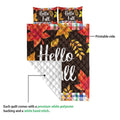 Ohaprints-Quilt-Bed-Set-Pillowcase-Happy-Thanksgiving-Hello-Fall-Autumn-Leaves-Blanket-Bedspread-Bedding-3860-Queen (80'' x 90'')