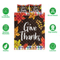 Ohaprints-Quilt-Bed-Set-Pillowcase-Happy-Thanksgiving-Give-Thanks-Autumn-Leaves-Blanket-Bedspread-Bedding-3861-Double (70'' x 80'')