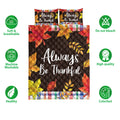 Ohaprints-Quilt-Bed-Set-Pillowcase-Happy-Thanksgiving-Always-Be-Thankful-Autumn-Leaves-Blanket-Bedspread-Bedding-3862-Double (70'' x 80'')