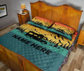 Ohaprints-Quilt-Bed-Set-Pillowcase-Vintage-Sunset-Camping-Class-C-Custom-Personalized-Name-Blanket-Bedspread-Bedding-3712-King (90'' x 100'')