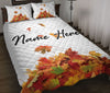 Ohaprints-Quilt-Bed-Set-Pillowcase-Autumn-Leaves-Pile-Custom-Personalized-Name-Blanket-Bedspread-Bedding-3279-Throw (55&#39;&#39; x 60&#39;&#39;)