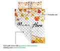 Ohaprints-Quilt-Bed-Set-Pillowcase-Falling-Autumn-Leaves-Custom-Personalized-Name-Blanket-Bedspread-Bedding-3280-Queen (80'' x 90'')