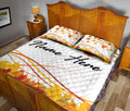 Ohaprints-Quilt-Bed-Set-Pillowcase-Falling-Autumn-Leaves-Custom-Personalized-Name-Blanket-Bedspread-Bedding-3280-King (90'' x 100'')