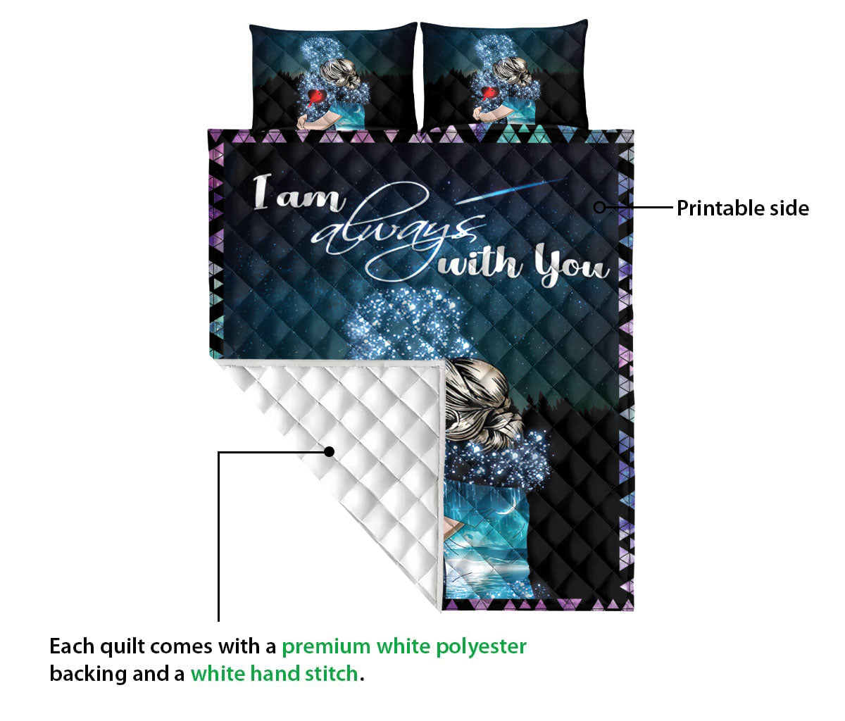 Ohaprints-Quilt-Bed-Set-Pillowcase-Memorial-Husband-I-Am-Always-With-You-Blanket-Bedspread-Bedding-2916-Queen (80'' x 90'')