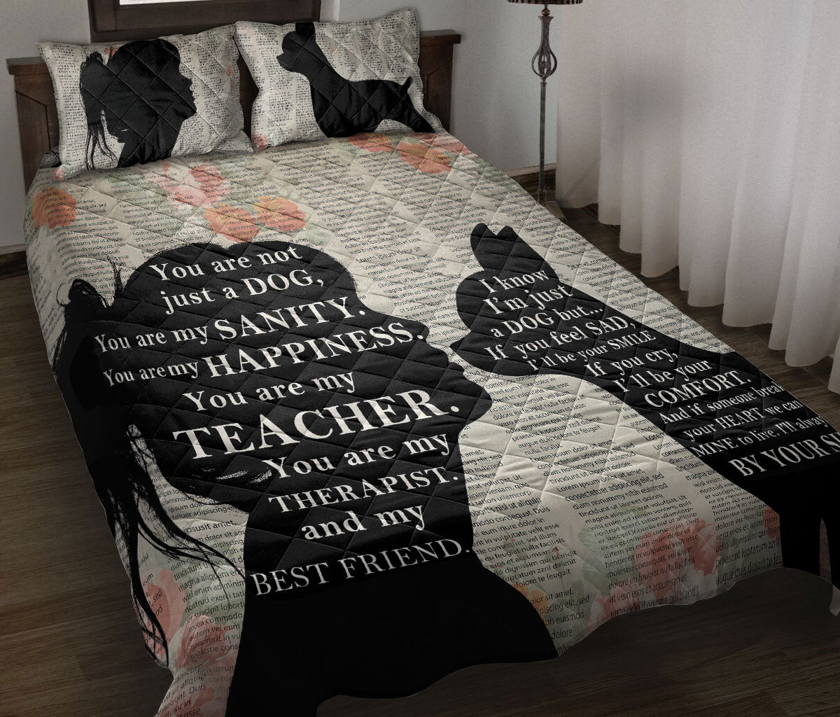 Ohaprints-Quilt-Bed-Set-Pillowcase-You-Are-Not-Just-A-Dog-You-Are-My-Sanity-Chihuahua-Blanket-Bedspread-Bedding-2324-Throw (55'' x 60'')