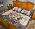 Ohaprints-Quilt-Bed-Set-Pillowcase-Hummingbirds-Floral-Mandala-Blanket-Bedspread-Bedding-2919-King (90'' x 100'')