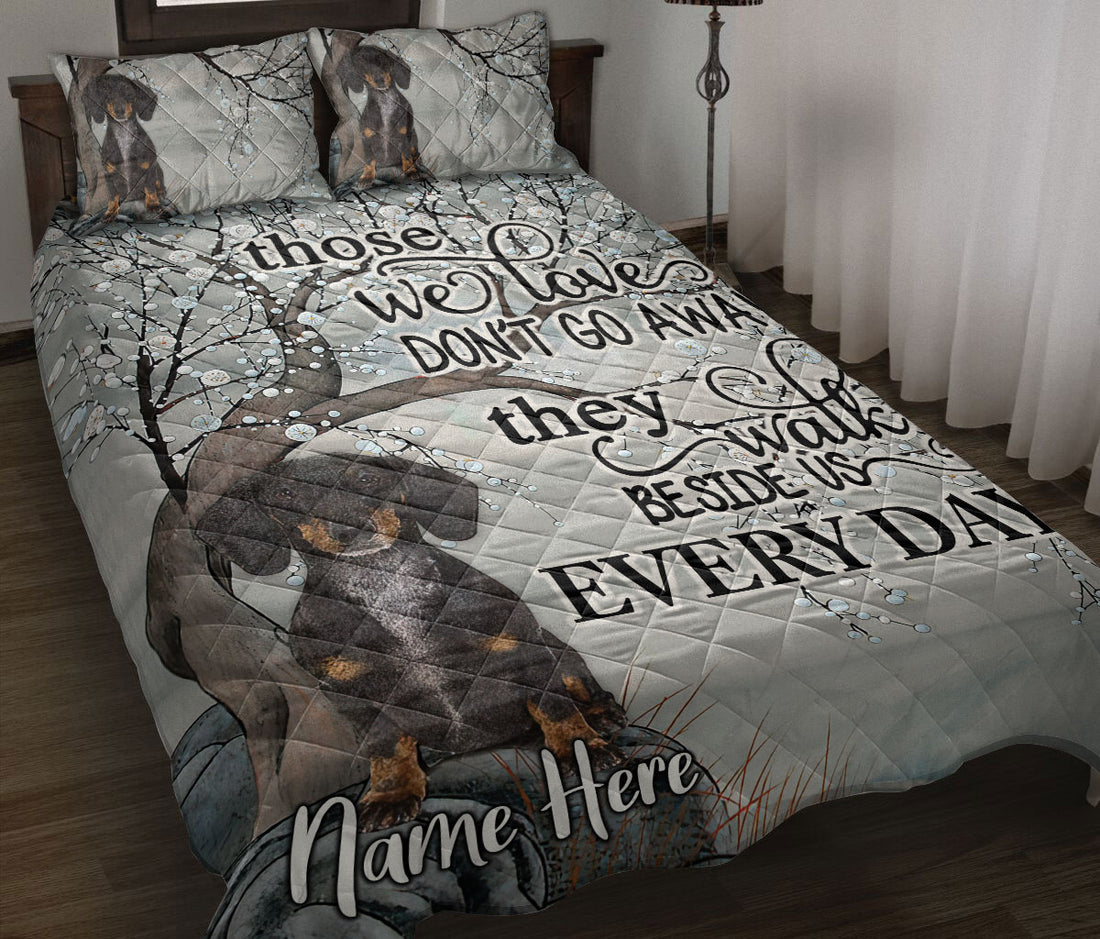 Ohaprints-Quilt-Bed-Set-Pillowcase-Memorial-Dachshund-For-Those-We-Love-Custom-Personalized-Name-Blanket-Bedspread-Bedding-3607-Throw (55'' x 60'')