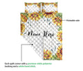 Ohaprints-Quilt-Bed-Set-Pillowcase-Sunflower-Pattern-Custom-Personalized-Name-Number-Blanket-Bedspread-Bedding-1174-Queen (80'' x 90'')