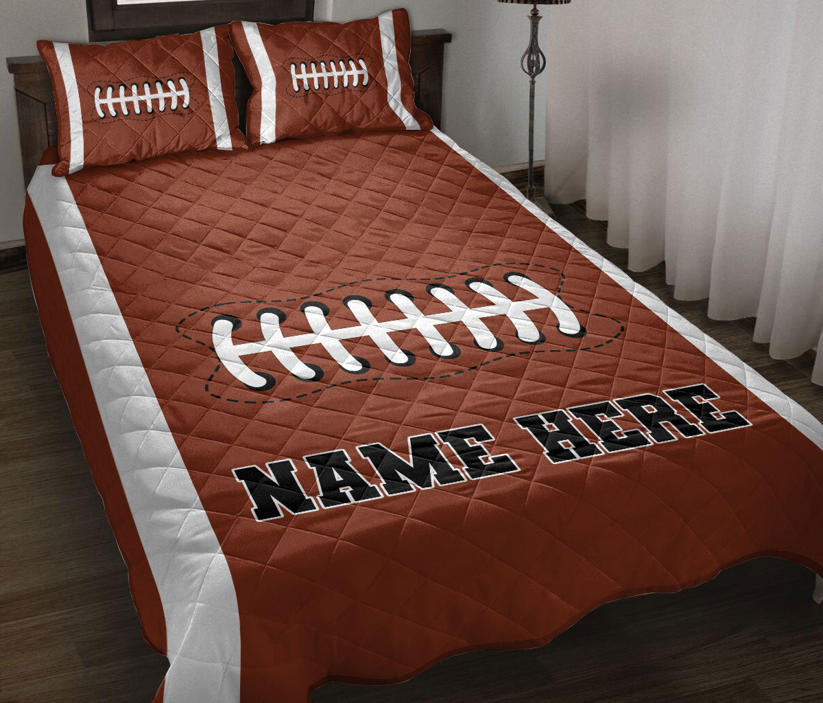 Ohaprints-Quilt-Bed-Set-Pillowcase-American-Football-Custom-Personalized-Name-Blanket-Bedspread-Bedding-3126-Throw (55'' x 60'')