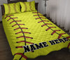 Ohaprints-Quilt-Bed-Set-Pillowcase-Softball-Pattern-Custom-Personalized-Name-Blanket-Bedspread-Bedding-3074-Throw (55&#39;&#39; x 60&#39;&#39;)