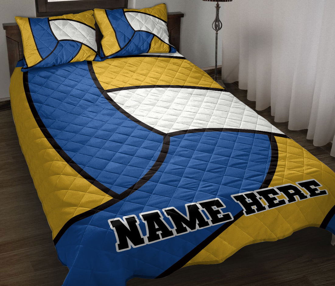 Ohaprints-Quilt-Bed-Set-Pillowcase-Volleyball-Pattern-Custom-Personalized-Name-Blanket-Bedspread-Bedding-3417-Throw (55'' x 60'')