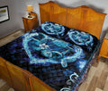 Ohaprints-Quilt-Bed-Set-Pillowcase-Blue-Couple-Sea-Turtle-Heart-Sea-Animal-Lover-Blanket-Bedspread-Bedding-2408-Queen (80'' x 90'')