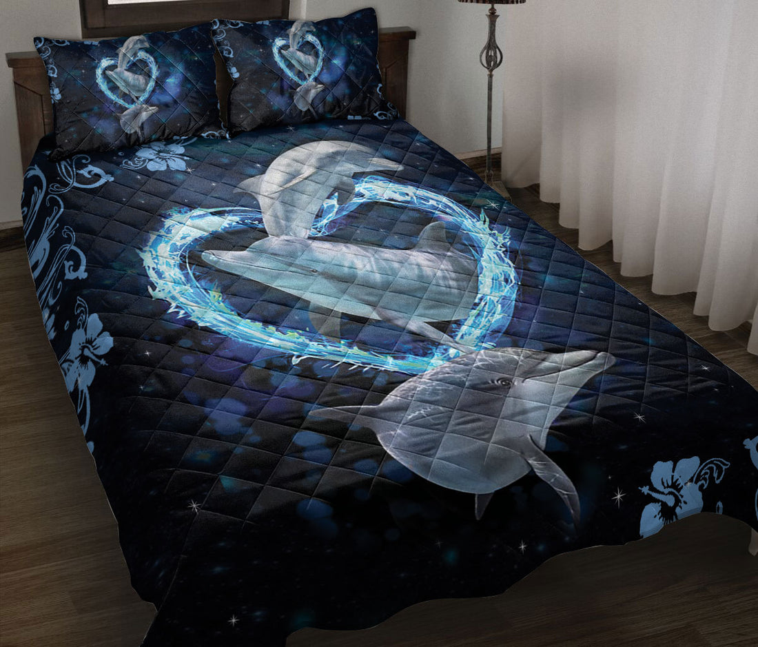 Ohaprints-Quilt-Bed-Set-Pillowcase-Dolphin-Galaxy-Sky-Water-Heart-Sea-Animal-Lover-Blanket-Bedspread-Bedding-1280-Throw (55'' x 60'')