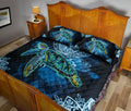 Ohaprints-Quilt-Bed-Set-Pillowcase-Sea-Turtle-And-Flower-Ocean-Animal-Lover-Blanket-Bedspread-Bedding-630-Queen (80'' x 90'')