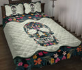 Ohaprints-Quilt-Bed-Set-Pillowcase-Tropical-Flower-Floral-Skull-Skeleton-Vintage-Style-Blanket-Bedspread-Bedding-1801-Throw (55'' x 60'')