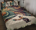 Ohaprints-Quilt-Bed-Set-Pillowcase-Softball-Baseball-Girl-Fractal-Vintage-Pattern-Blanket-Bedspread-Bedding-2990-Throw (55'' x 60'')