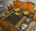 Ohaprints-Quilt-Bed-Set-Pillowcase-Softball-Sunflower-Skull-Girl-You-Are-My-Sunshine-Blanket-Bedspread-Bedding-1818-Queen (80'' x 90'')